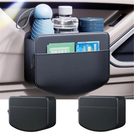 2Pcs Multifunctional Car Storage Box,Trash Can, Auto Door Side Organizer,Large Capacity Storage Bag,Foldable Back Seat Storage Pocket, Car Accessories Organizer Box(Style B)
