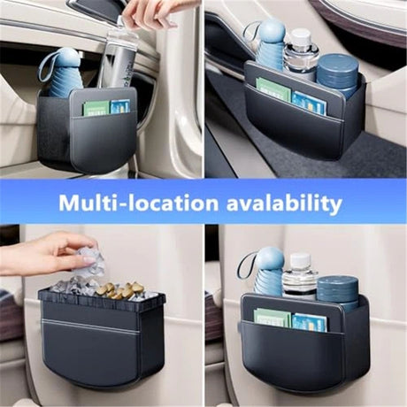 2Pcs Multifunctional Car Storage Box,Trash Can, Auto Door Side Organizer,Large Capacity Storage Bag,Foldable Back Seat Storage Pocket, Car Accessories Organizer Box(Style B)