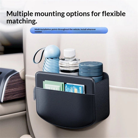 2Pcs Multifunctional Car Storage Box,Trash Can, Auto Door Side Organizer,Large Capacity Storage Bag,Foldable Back Seat Storage Pocket, Car Accessories Organizer Box(Style B)