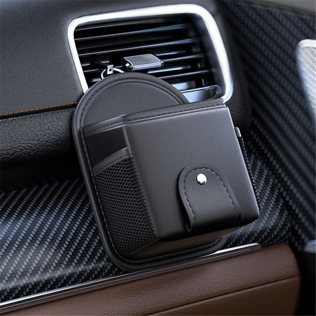 Car Air Outlet Storage Bag, Vehicle Dashboard Pocket for Phone Power Pank Keys Money Cards, Double-Layer Storage Bag, Glasses Bag Storage Bag, Car Accessories