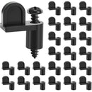 48 Pack 3/8 in Nylon Window Screen Clip with Screws Offset Clips for Fastens Storm Window, Storm Panels, Screen Door Clips (Black)