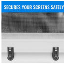 48 Pack 3/8 in Nylon Window Screen Clip with Screws Offset Clips for Fastens Storm Window, Storm Panels, Screen Door Clips (Black)