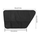 Dog Car Door Protector丨 2 Pack Extra Big & Thick Anti Pet Scratching Waterproof Vehicle Door Covers Guard Truck Interior Panel Safe SUV Universal 600D Black (Angular)