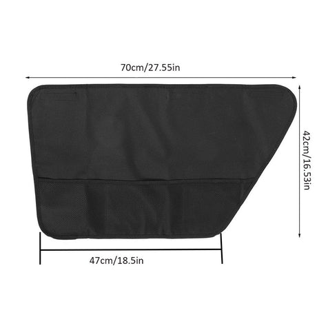 Dog Car Door Protector丨 2 Pack Extra Big & Thick Anti Pet Scratching Waterproof Vehicle Door Covers Guard Truck Interior Panel Safe SUV Universal 600D Black (Angular)