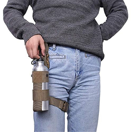 Drop Leg Water Bottle Holster, Pepper Spray Holder Adjustable Thigh Pepper Spray Pouch Open Top Thigh Pouch for Left/Right Leg