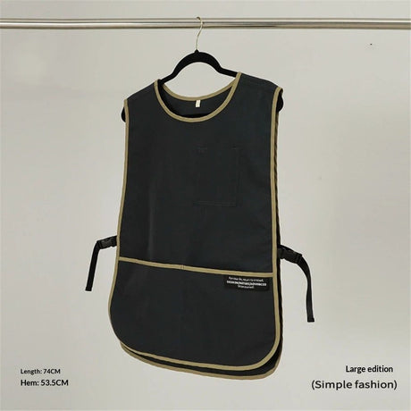 Waterproof Unisex Work Apron Ultralight Chef Waiter Work Overalls Apron for Women Men with Pockets Adjustable Buckle Design Hair Stylist Apron for Garden Cooking