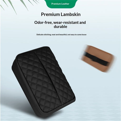 Car Tissue Holder, Car Napkin Cover, Car Tissue Box, Car Tissue Paper Box, Napkin Holder for Car, Tissues Box Suitable for Standard Tissues - Black