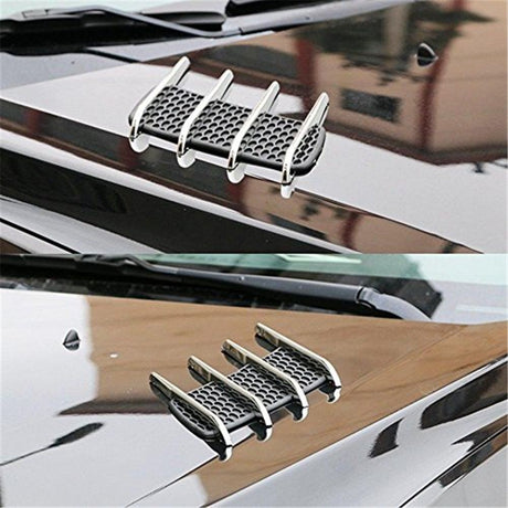 Door Hood Fender Vent Side Intake Air Flow Net Grille Trim Cover Decal Auto Stickers Universal For All Cars SUVs (2PCS)