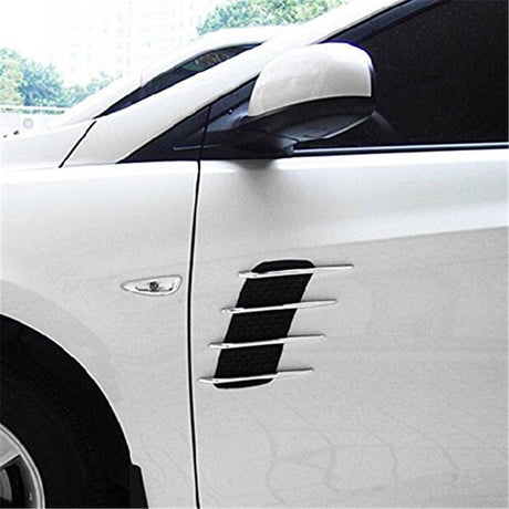 Door Hood Fender Vent Side Intake Air Flow Net Grille Trim Cover Decal Auto Stickers Universal For All Cars SUVs (2PCS)