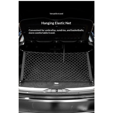 Cargo Net Stretchable, Car Exterior Accessories, Adjustable Elastic Trunk Storage Net with Hook for SUVs, Cars and Trucks (43.3x15.87 Inch)