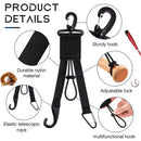10 Pcs Baseball Softball Gear Hanger 3 in 1 Organizer Bat Holder with Glove Clip and Helmet Hook for Fence Bag Water Bottle Hiking Camping (Black)