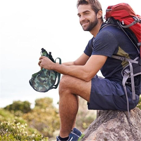 800ml Outdoor outdoor Canteen Water Bottle with Belt and Cover Water Bottle Pouch Bag for Camping,Hiking,Climbing,27 OZ