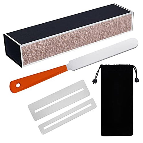 Guitar Fingerboard Luthier Tool Set Including Guitar Fret Crowning Luthier File, Fret Leveling Beam Sanding Leveler Beam and Fingerboard Guard Protectors for Guitar Bass