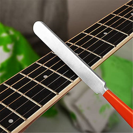 Guitar Fingerboard Luthier Tool Set Including Guitar Fret Crowning Luthier File, Fret Leveling Beam Sanding Leveler Beam and Fingerboard Guard Protectors for Guitar Bass