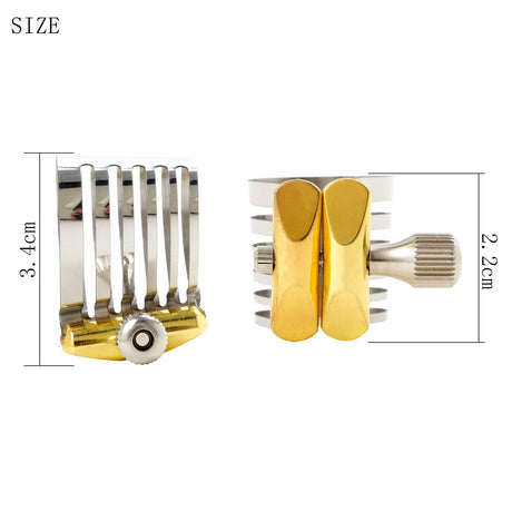 Sax Mouthpiece Soprano Saxophone Mouthpiece Soprano Sax Ligature Brass Ligature Fastener Adjustable Screw