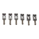 Modern Brass Guitar Roller Bridge Saddles for ST Style Electric Guitar, Chrome (Set of 6) Guitar Tremolo Bridge Saddles Electric Guitar Replacement