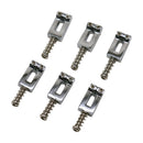 Modern Brass Guitar Roller Bridge Saddles for ST Style Electric Guitar, Chrome (Set of 6) Guitar Tremolo Bridge Saddles Electric Guitar Replacement