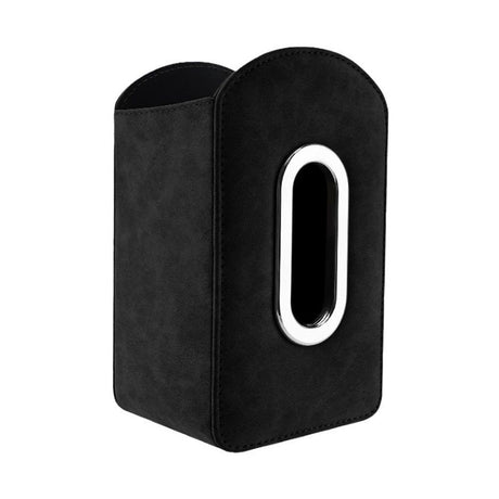 Car Seat Organizer,Suede Leather Tissue Holder fit for Kleenex tissues, Car Seat Side Organizer for Napkin, Drink, Phone, etc (Black)