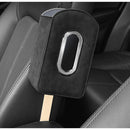 Car Seat Organizer,Suede Leather Tissue Holder fit for Kleenex tissues, Car Seat Side Organizer for Napkin, Drink, Phone, etc (Black)