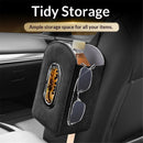 Car Seat Organizer,Suede Leather Tissue Holder fit for Kleenex tissues, Car Seat Side Organizer for Napkin, Drink, Phone, etc (Black)