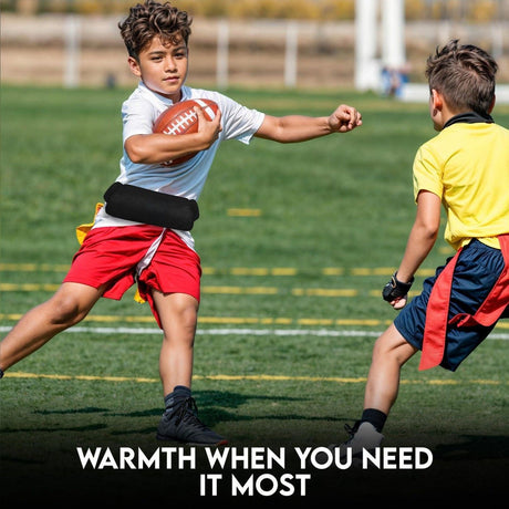 Football Hand Warmer Pouch- Soft Warm Windproof Sports Hand Warming Pouch with Zipped Pocket Adjustable Strap, Youth Hand Warmer Hand Muff for Football Hiking Camping Cycling Outdoor Recreation