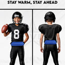 Football Hand Warmer Pouch- Soft Warm Windproof Sports Hand Warming Pouch with Zipped Pocket Adjustable Strap, Youth Hand Warmer Hand Muff for Football Hiking Camping Cycling Outdoor Recreation