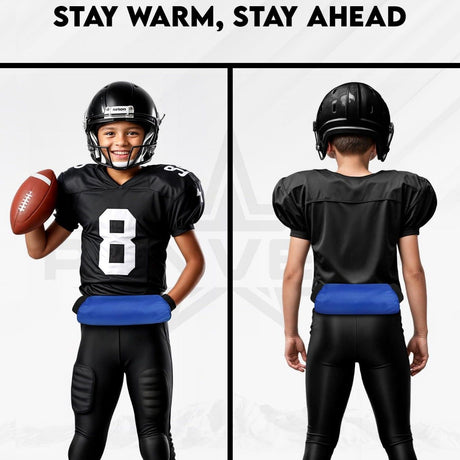 Football Hand Warmer Pouch- Soft Warm Windproof Sports Hand Warming Pouch with Zipped Pocket Adjustable Strap, Youth Hand Warmer Hand Muff for Football Hiking Camping Cycling Outdoor Recreation