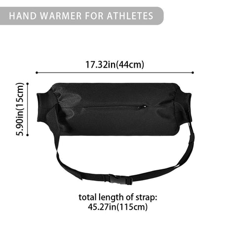 Football Hand Warmer Pouch- Soft Warm Windproof Sports Hand Warming Pouch with Zipped Pocket Adjustable Strap, Youth Hand Warmer Hand Muff for Football Hiking Camping Cycling Outdoor Recreation