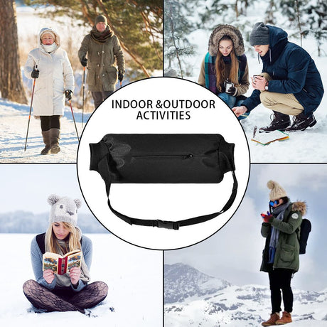 Football Hand Warmer Pouch- Soft Warm Windproof Sports Hand Warming Pouch with Zipped Pocket Adjustable Strap, Youth Hand Warmer Hand Muff for Football Hiking Camping Cycling Outdoor Recreation