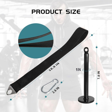 Arm Wrestling Training Strap Belt Hand Grip Arm Finger Forearm Exerciser Strengthener for Cable Machine and Free Weight