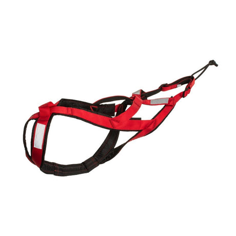 Dog Pulling Harness (XL, red)  Back Mushing Husky Harness for Sled Exercise, Pet Sledding, Bikejoring, Skijoring, Running, Scootering, for Average Sized Dog