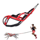 Dog Pulling Harness (XL, red)  Back Mushing Husky Harness for Sled Exercise, Pet Sledding, Bikejoring, Skijoring, Running, Scootering, for Average Sized Dog