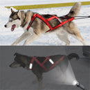 Dog Pulling Harness (XL, red)  Back Mushing Husky Harness for Sled Exercise, Pet Sledding, Bikejoring, Skijoring, Running, Scootering, for Average Sized Dog