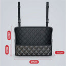 Car Handbag Holder Between Seat Durable Leather Seat Back Organizer Pet & Kids Driver Storage Netting Pouch Driver Storage Netting Pouch (Upgraded Black B)