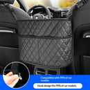Car Handbag Holder Between Seat Durable Leather Seat Back Organizer Pet & Kids Driver Storage Netting Pouch Driver Storage Netting Pouch (Upgraded Black B)