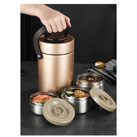 67oz Upgraded Thermos for Hot Food, 3-Layer Stackable Food Thermos, Soup Thermos Jar , Ideal for Office, Outdoor Meals, and Various Occasions (67 oz )