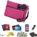 Money Bag with Lock, Double layer Men & Women's Locking Accessories Pouch, Bank Bag, Passports, Notary Supplies, Valuable StorageBag,CashBag and Zipper NotaryBag with Lock