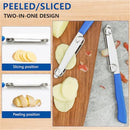 Quick Slicing Knife, New 3 in 1 Multifunctional Fruit Peeling Knife with Removable Spring, Kitchen Household Sharp Stainless Steel Fruit and Vegetable Fruit Slicing Knife (3pcs)