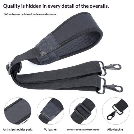 Universal Shoulder Strap, Neoprene Thick Padded Bag Strap with Double Adjustable Buckles and Metal Hooks, Ideal for Briefcases, Computer Satchels, Crossbody Bags, Luggage(Supple)