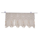 Doorway Curtains Wall Hanging Window Curtain Panels Closet Room Divider Boho Wedding Decor Backdrop Boho Kitchen Valance (Ivory White, 52''W x 21''H)