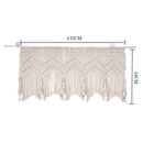 Doorway Curtains Wall Hanging Window Curtain Panels Closet Room Divider Boho Wedding Decor Backdrop Boho Kitchen Valance (Ivory White, 52''W x 21''H)