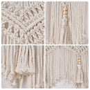Doorway Curtains Wall Hanging Window Curtain Panels Closet Room Divider Boho Wedding Decor Backdrop Boho Kitchen Valance (Ivory White, 52''W x 21''H)