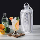 Ice Cube Trays 2 in 1 Portable Ice Ball Maker Kettle With 17 Grids Flat Body Lid Cooling Ice Pop/Cube Molds For Hockey,Cocktail,Coffee,Whiskey,Champagne,Beer,Juice,(White)