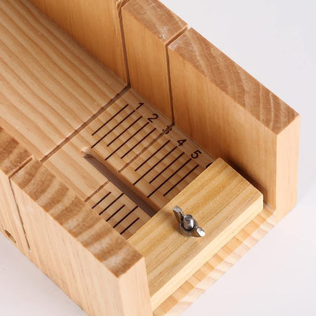 Wooden Soap Cutting Box, Soap Cutter Adjustable Wood Soap Slicer Cutting Tool Trimming for DIY Handmade Soaps Making Candles Trimming,