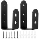 Door Barricade Brackets, 2 Pcs Door Security Barricade Brackets, Heavy Duty Doors Security Bracket for  Lumber, Open Bar Security Holder U Bracket