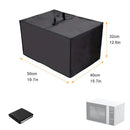Heat-Resistant Dust-Proof Microwave Oven Grill Cover Protector - Waterproof Nylon Fabric Microwave Oven Dust Cover Case Protections for Toaster Oven (Black)
