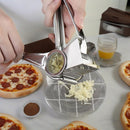 Stainless steel cheese slicer, hand cranked rotating cheese slicer, cheese slicer tool, creative cheese slicer（Conventional 9-10 holes）