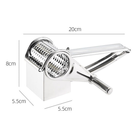 Stainless steel cheese slicer, hand cranked rotating cheese slicer, cheese slicer tool, creative cheese slicer（Conventional 9-10 holes）