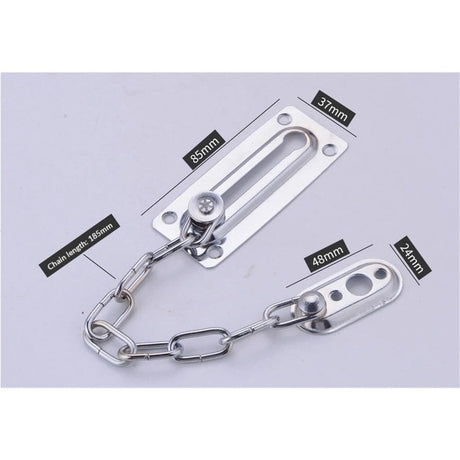 2 Pack Door Chain Lock, Heavy Duty Stainless Steel Locks for Inside Door, Durable and Rust-Proof, Child and Pet Safety Lock for Bedroom, Apartment, Hotel