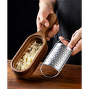 Wooden Cheese Grater with Handle, Rustic Brown Cheese Shredder with Storage Space, Handheld Kitchen Graters for Cheese Lemon Chocolate